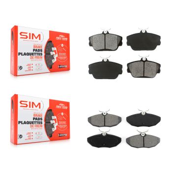 Front Rear Semi-Metallic Brake Pads Kit For Lincoln Mark VIII Ford Thunderbird Mercury KSM-100271