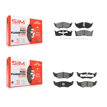 Front Rear Semi-Metallic Brake Pads Kit For Neon Chrysler Dodge Plymouth KSM-100283