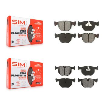 Front Rear Semi-Metallic Brake Pads Kit For BMW X5 M5 Land Rover Range 740i 740iL KSM-100296
