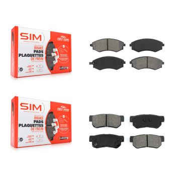 Front Rear Semi-Metallic Brake Pads Kit For Hyundai Sonata Kia Optima Magentis KSM-100304