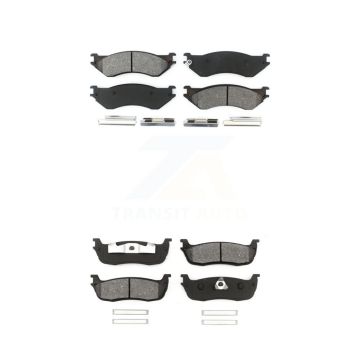Front Rear Semi-Metallic Brake Pads Kit For Ford F-150 F-250 HD Expedition Heritage KSM-100305