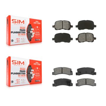 Front Rear Semi-Metallic Brake Pads Kit For 2002 Chevrolet Prizm KSM-100316
