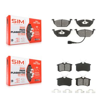 Front Rear Semi-Metallic Brake Pads Kit For Volkswagen Beetle Jetta KSM-100320