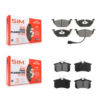 Front Rear Semi-Metallic Brake Pads Kit For Volkswagen Jetta Golf City Beetle KSM-100321