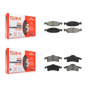 Front Rear Semi-Metallic Brake Pads Kit For Jeep Grand Cherokee With Teves & ATE Caliper KSM-100336