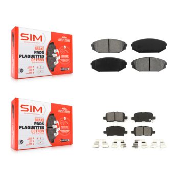 Front Rear Semi-Metallic Brake Pads Kit For Honda Odyssey Acura MDX KSM-100337