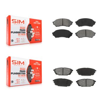 Front Rear Semi-Metallic Brake Pads Kit For 2001-2002 Mazda Protege 1.6L KSM-100339