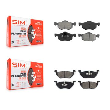 Front Rear Semi-Metallic Brake Pads Kit For Ford Escape Mazda Tribute Mercury Mariner KSM-100367