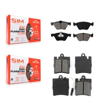 Front Rear Semi-Metallic Brake Pads Kit For Mercedes-Benz E320 CLK320 CLK430 E430 KSM-100371