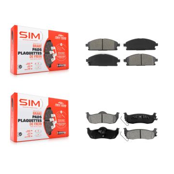 Front Rear Semi-Metallic Brake Pads Kit For 2004 Nissan Pathfinder KSM-100373