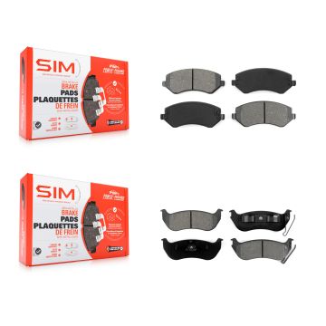 Front Rear Semi-Metallic Brake Pads Kit For 2003-2007 Jeep Liberty KSM-100377