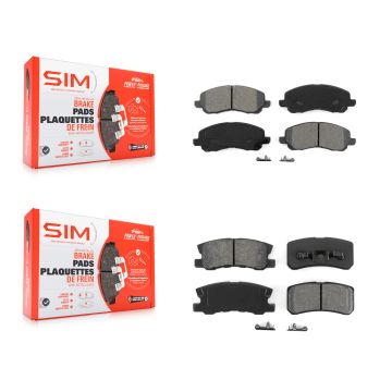 Front Rear Semi-Metallic Brake Pad Kit For Jeep Mitsubishi Patriot Lancer Compass Sebring KSM-100384