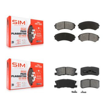 Front Rear Semi-Metallic Brake Pads Kit For Mitsubishi Endeavor Montero KSM-100385