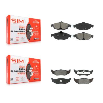 Front Rear Semi-Metallic Brake Pads Kit For Chrysler Sebring Dodge Stratus KSM-100386