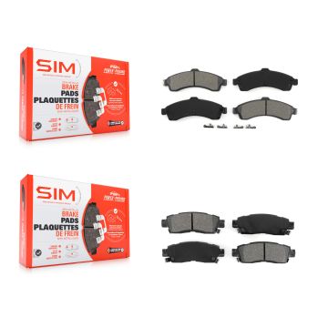Front Rear Semi-Metallic Brake Pad Kit For GMC Chevrolet Envoy Trailblazer XL EXT SSR XUV KSM-100389