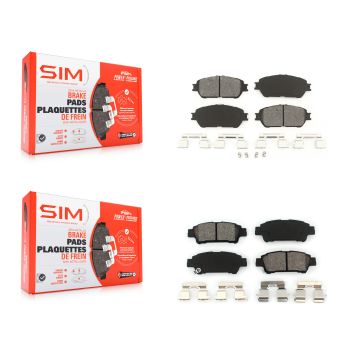 Front Rear Semi-Metallic Brake Pads Kit For 2004-2010 Toyota Sienna KSM-100399