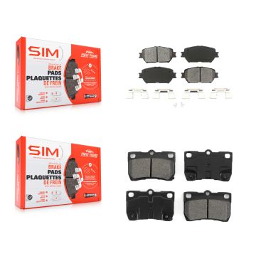 Front Rear Semi-Metallic Brake Pads Kit For Lexus IS250 GS300 KSM-100400