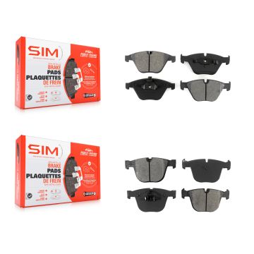 Front Rear Semi-Metallic Brake Pads Kit For BMW M3 650i 645Ci 550i 750i 545i 750Li 745i 1 KSM-100417