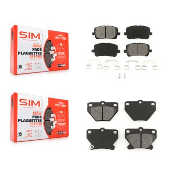 Front Rear Semi-Metallic Brake Pads Kit For Toyota Corolla Matrix Pontiac Vibe KSM-100419