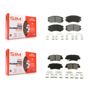 Front Rear Semi-Metallic Brake Pads Kit For Hyundai Kia Soul Elantra Sonata Amanti Azera KSM-100420