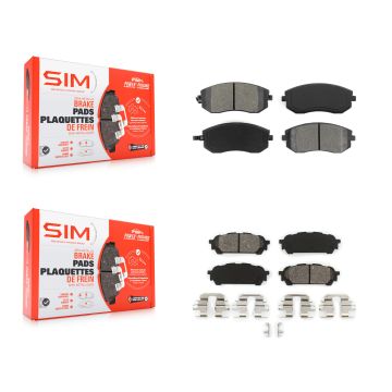 Front Rear Semi-Metallic Brake Pads Kit For Subaru Impreza Forester Saab 9-2X KSM-100423