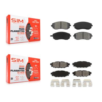 Front Rear Semi-Metallic Brake Pads Kit For Subaru Outback Forester Impreza Legacy WRX KSM-100424