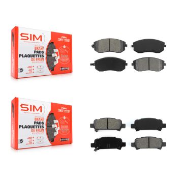 Front Rear Semi-Metallic Brake Pads Kit For Subaru Impreza Outback Legacy Forester Baja KSM-100425