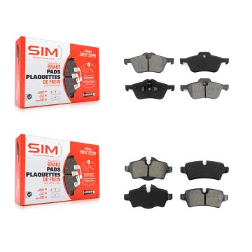 Front Rear Semi-Metallic Brake Pads Kit For Mini Cooper With 276mm Diameter Rotor KSM-100430
