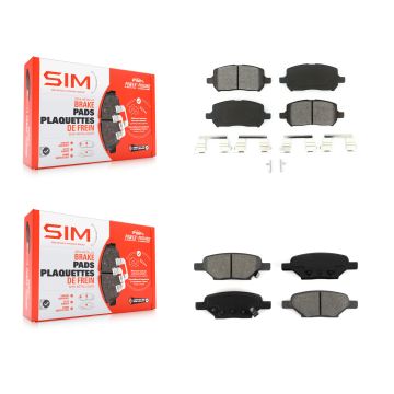 Front Rear Semi-Metallic Brake Pads Kit For Pontiac G5 Pursuit KSM-100438