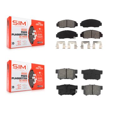 Front Rear Semi-Metallic Brake Pads Kit For Honda Accord Acura CSX KSM-100440