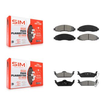 Front Rear Semi-Metallic Brake Pads Kit For 2003-2004 Dodge Dakota KSM-100441