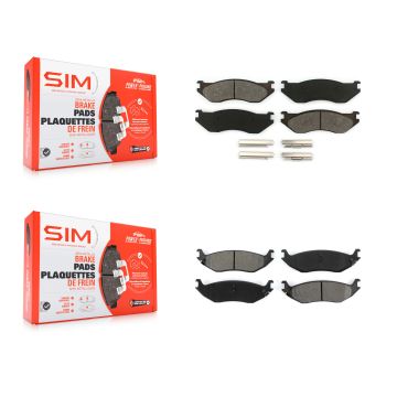Front Rear Semi-Metallic Brake Pads Kit For Dodge Ram 1500 KSM-100443