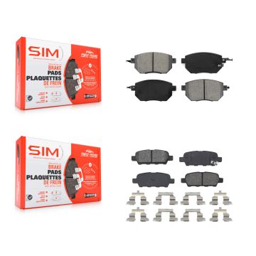 Front Rear Semi-Metallic Brake Pad Kit For Nissan Murano Altima Maxima INFINITI FX35 FX45 KSM-100445