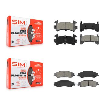 Front Rear Semi-Metallic Brake Pads Kit For 2003 Chevrolet S10 GMC Sonoma KSM-100449