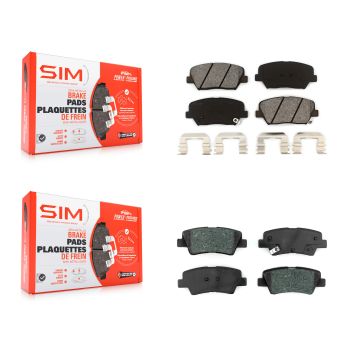 Front Rear Semi-Metallic Brake Pads Kit For 2014-2017 Kia Rondo With Manual Parking KSM-100455
