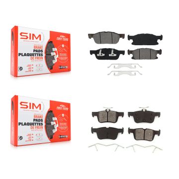 Front Rear Semi-Metallic Brake Pads Kit For Ford Edge Lincoln Nautilus MKX KSM-100470