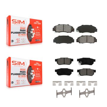 Front Rear Semi-Metallic Brake Pads Kit For 1992-1993 Acura Integra GS-R KSM-100483