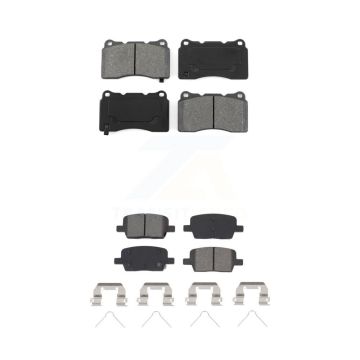 Front Rear Semi-Metallic Brake Pads Kit For Chevrolet Camaro Cadillac CT6 KSM-100487