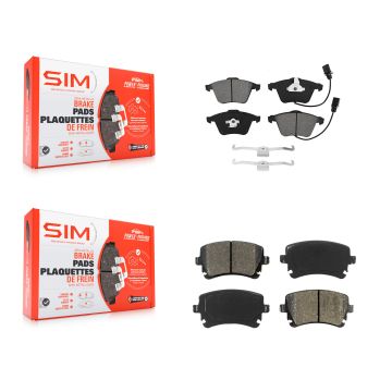 Front Rear Semi-Metallic Brake Pads Kit For Audi A6 Quattro S4 KSM-100489