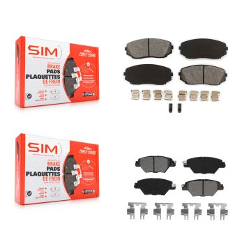 Front Rear Semi-Metallic Brake Pads Kit For 2016-2023 Mazda CX-9 KSM-100493
