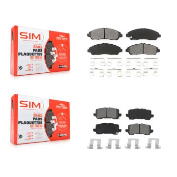 Front Rear Semi-Metallic Brake Pads Kit For 2017-2020 Acura MDX KSM-100515