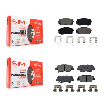 Front Rear Semi-Metallic Brake Pads Kit For Hyundai Kona Electric Sonata Kia Optima Niro KSM-100520