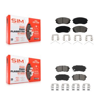 Front Rear Semi-Metallic Brake Pads Kit For Kia Optima Hyundai Sonata KSM-100521