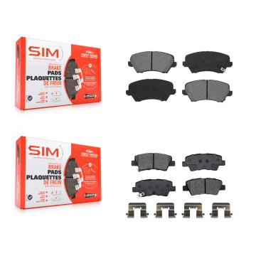 Front Rear Semi-Metallic Brake Pads Kit For Hyundai Veloster Elantra GT KSM-100525