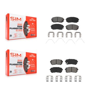 Front Rear Semi-Metallic Brake Pads Kit For Kia Optima With Manual Parking KSM-100529