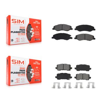 Front Rear Semi-Metallic Brake Pads Kit For 2018-2023 Honda Odyssey KSM-100535