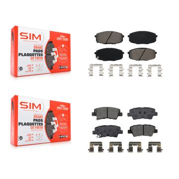 Front Rear Semi-Metallic Brake Pads Kit For Kia Hyundai Kona Forte Soul Elantra GT Forte5 KSM-100536