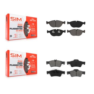 Front Rear Semi-Metallic Brake Pads Kit For Mercedes-Benz E350 S430 E500 S500 AWD KSM-100542