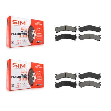 Front Rear Semi-Metallic Brake Pad Kit For Chevrolet GMC Silverado 3500 Sierra HD Classic KSM-100547