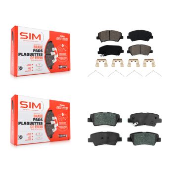 Front Rear Semi-Metallic Brake Pads Kit For Kia Rio Hyundai Accent KSM-100553